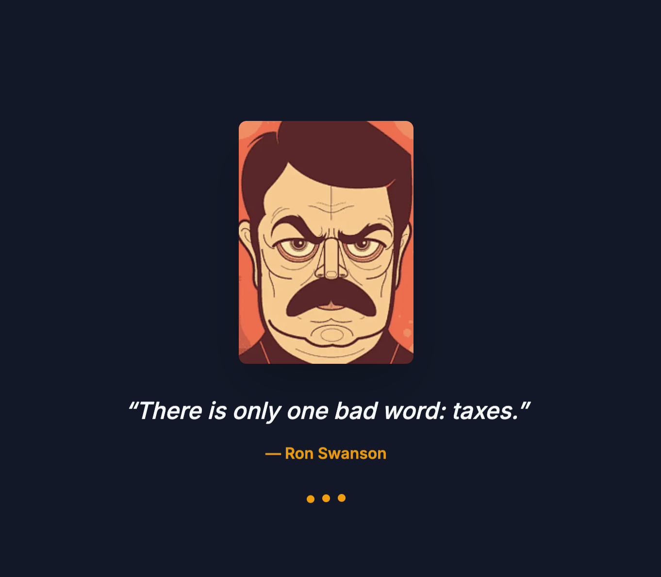 Ron Swanson splash screen